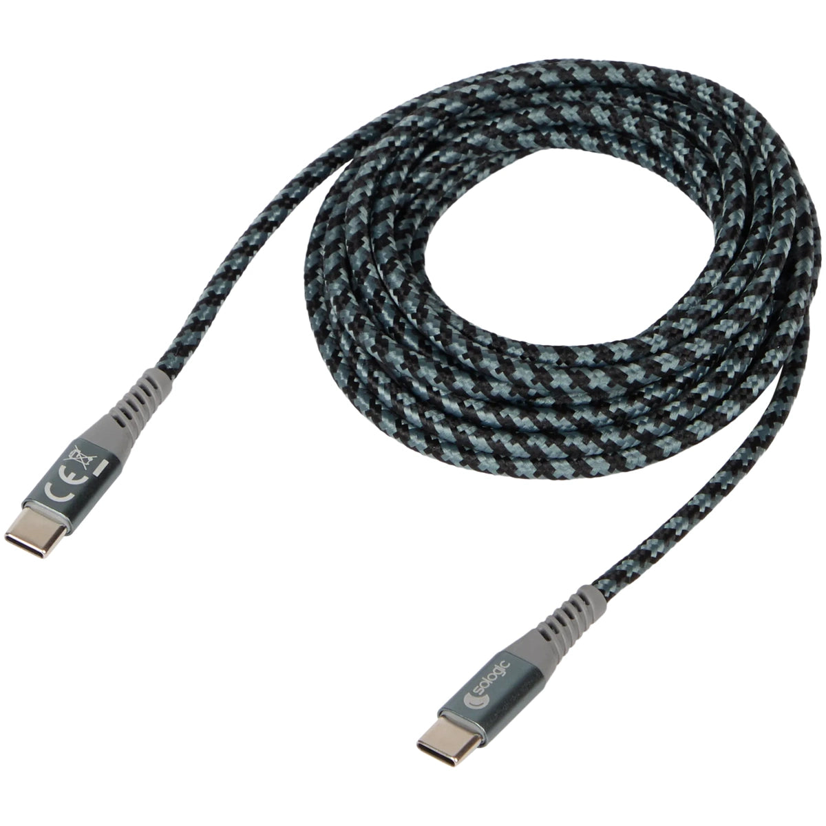 USB-C auf USB-C Kabel 3m | 60W Schnellladen | Geflochten