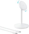 Anker MagGo kabellose Ladestation, 15W Qi2 für MagSafe, Ständer mit USB-C Kabel, Magnetisches Ladegerät für iPhone 17/16/15/14/13/12, AirPods (ohne Netzteil)