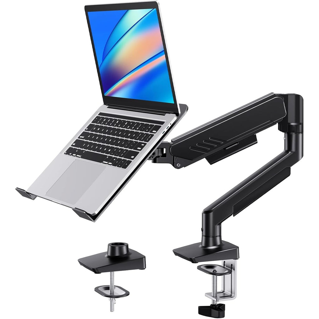 HUANUO 2-in-1 Laptop Halterung mit Tablett, 13-34" Monitor, bis zu 17" Notebook