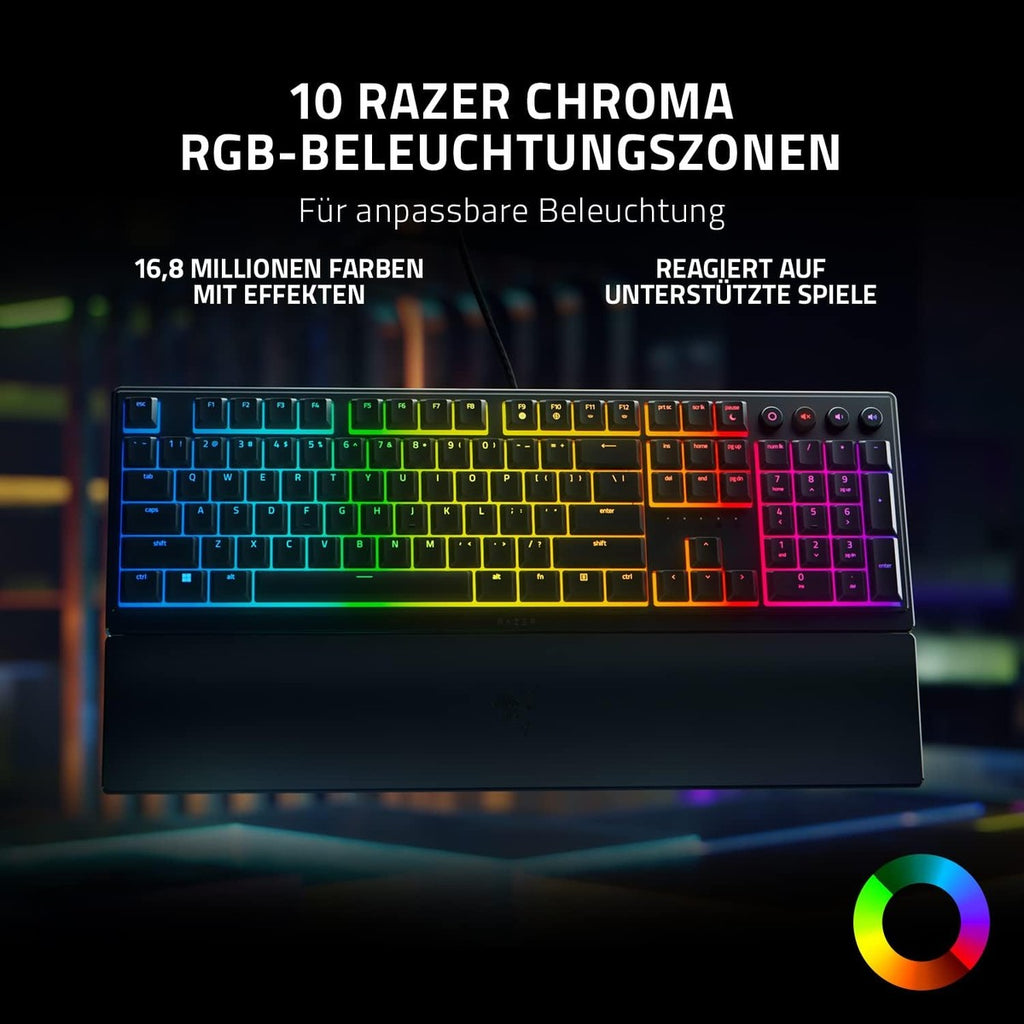 Razer Ornata V3 - Low Profile Gaming Keyboard | QWERTZ DE-Layout | Schwarz