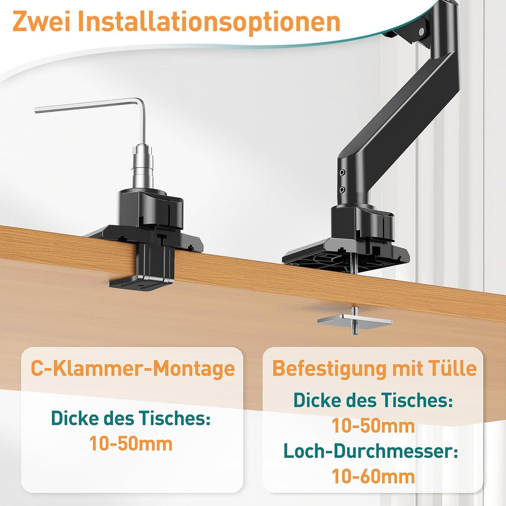 ELIVED Ultrawide Monitor Arm für Max 49 Zoll Bildschirm hält 2-20KG