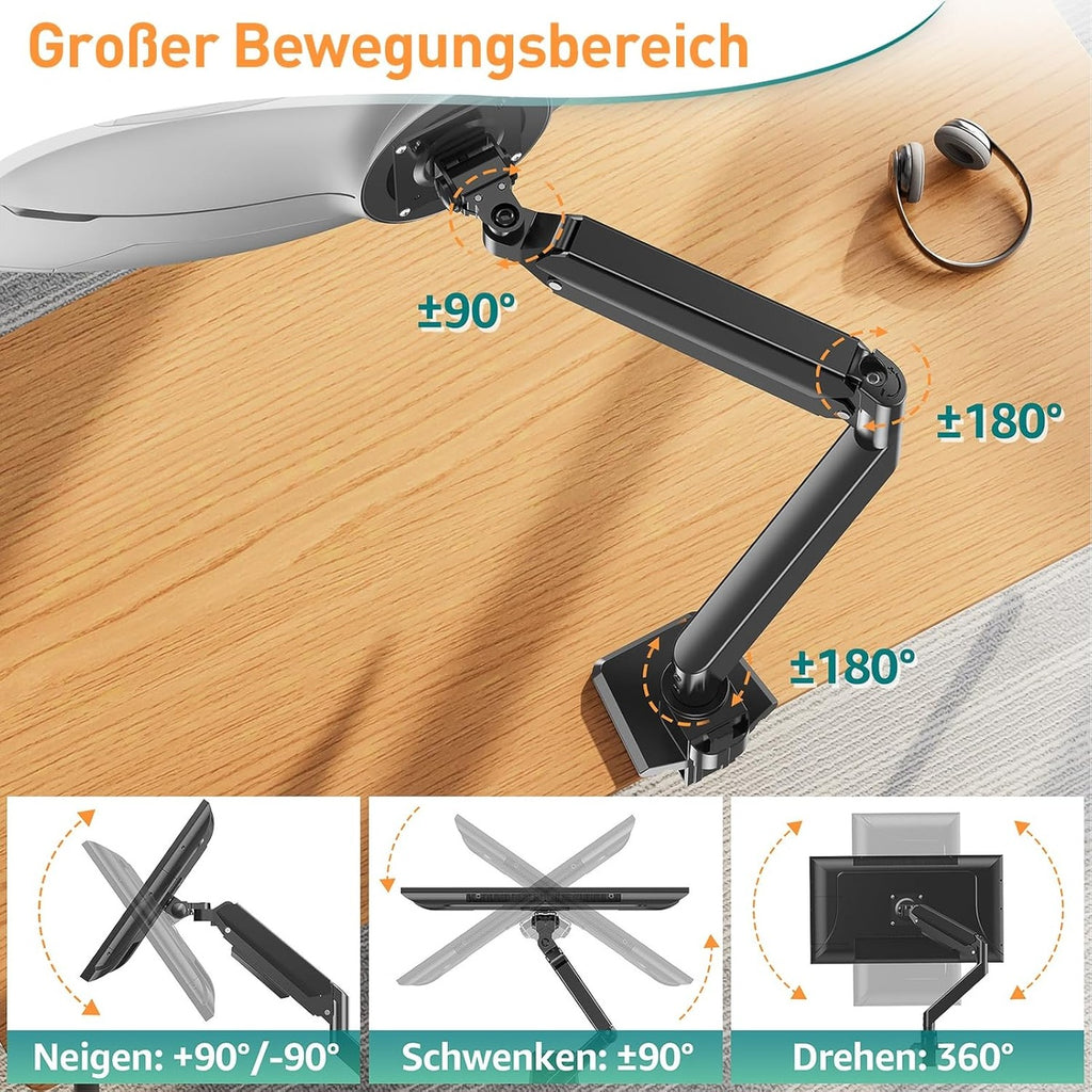 ELIVED Ultrawide Monitor Arm für Max 49 Zoll Bildschirm hält 2-20KG
